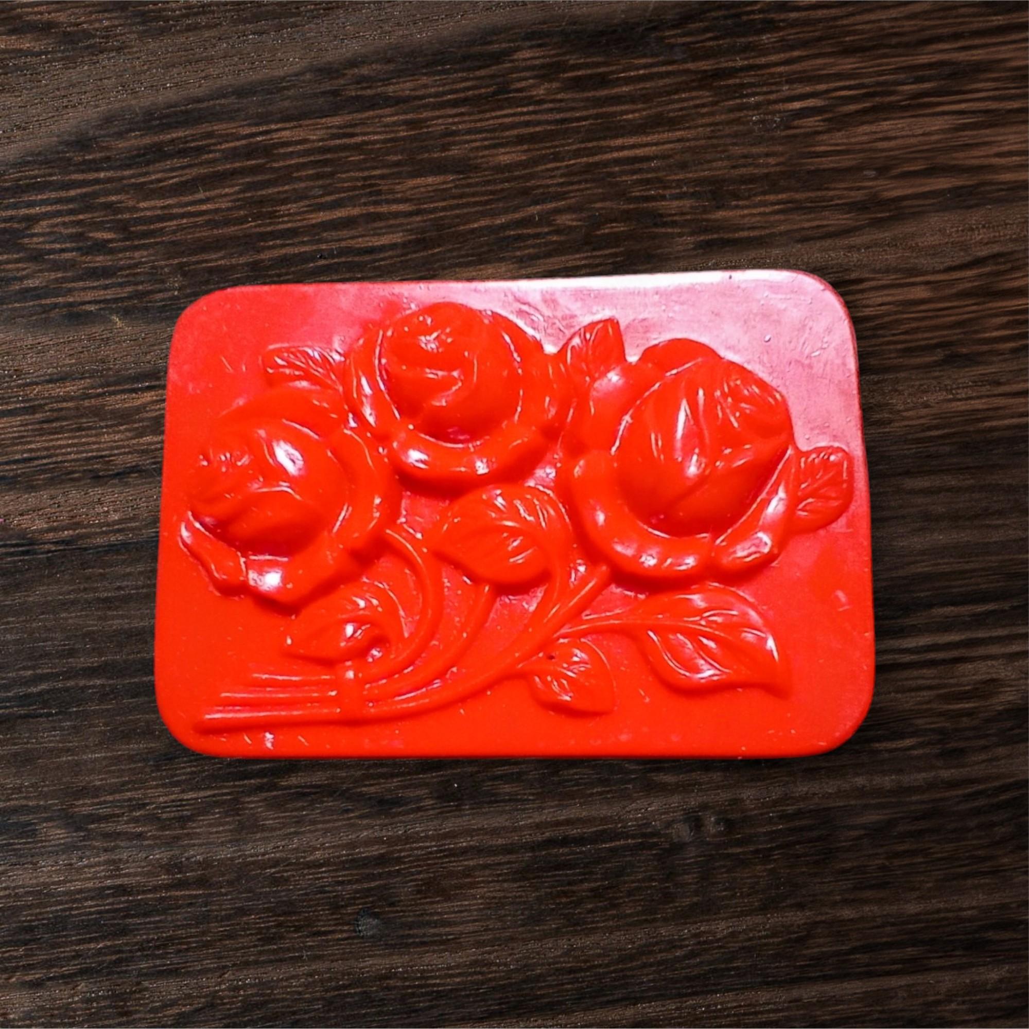 ジャパンヴィンテージモールドフラワー(レッド)33×23mm | 4枚目