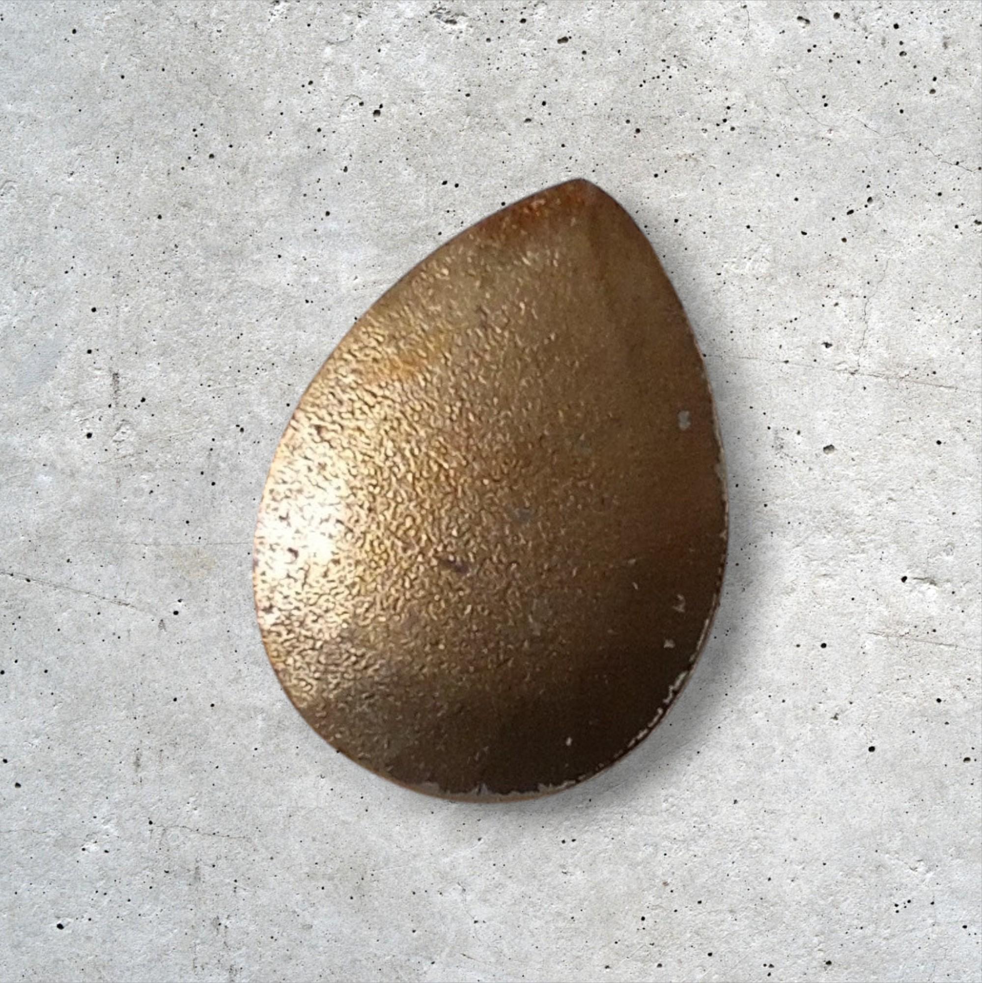 :ヴィンテージ フロストフラワーストーン(ゴールドフォイル)ホワイト:18×13mm | 4枚目