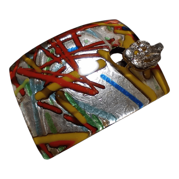<送料無料>40×30mm ベネチアンアアブストラクトペンダント(シルバー925フォイル) | 3枚目