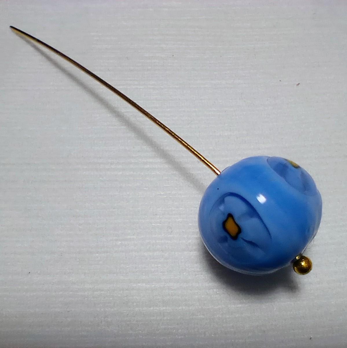 12mm ベネチアンミルフィオリラウンド(オぺークブルー) | 5枚目