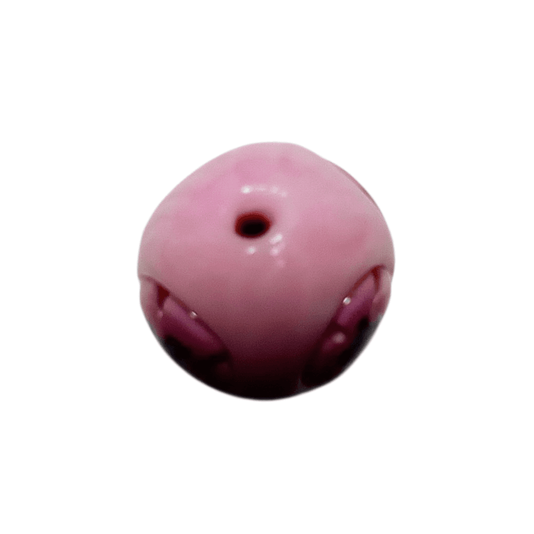 12mm ベネチアンミルフィオリラウンド(オペークピンク) | 4枚目