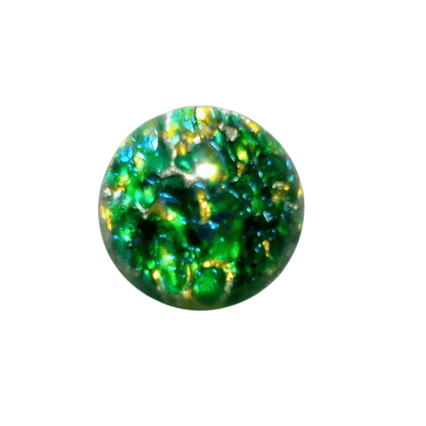 ~スポット入荷~ 再…々販~15mm ヴィンテージ シラーオパール ラウンドカボション(グリーン) | 1枚目