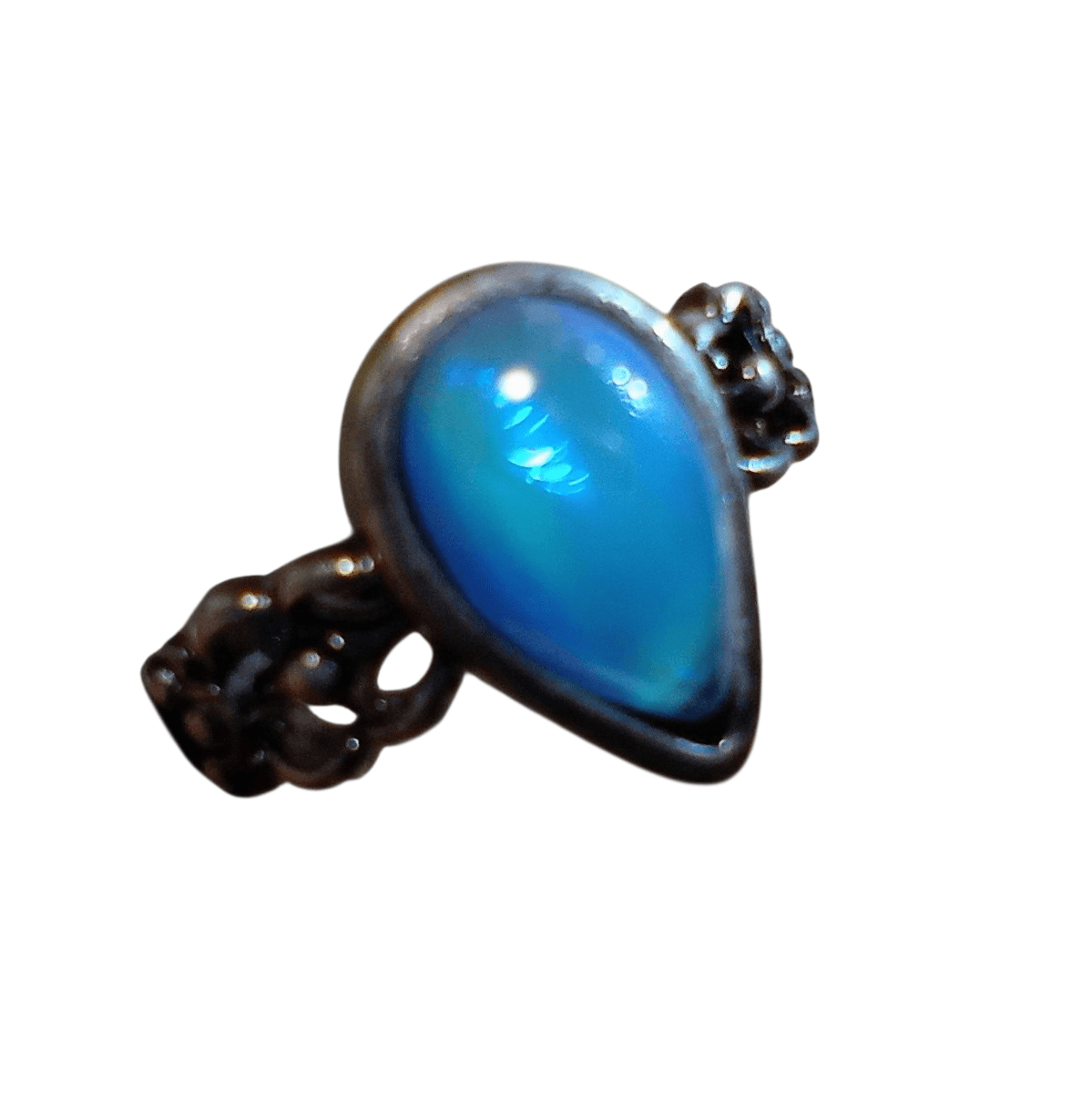 ドラゴンズブレス ヴィクトリアンリング(ペア型)アクアブルー Dragon's breath ring | 3枚目